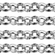 Componenti in acciaio inossidabile catena a rol&ograve; 4 mm argento antico