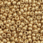 Rocailles Miyuki 8/0 Duracoat galvanized champagne gold 8-4204