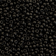 Rocailles Miyuki 11/0 Opaque semi frosted black 11-401sf