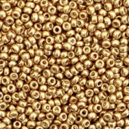 Rocailles Miyuki 11/0 Duracoat galvanized champagne gold 11-4204