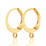Orecchini a cerchio DQ 12mm con anellino oro