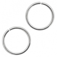 Componenti in acciaio inossidabile anellini apribili 10mm argento antico