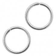 Componenti in acciaio inossidabile anellini apribili 8mm argento antico