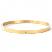 Bracciali in acciaio inossidabile con stella oro