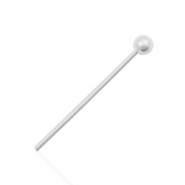 Componenti in argento 925 chiodini a pallina 20 mm argento