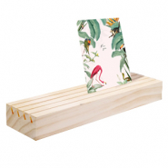 Espositore per bigiotteria di legno per cartoncini 4 file naturale (colore naturale di legno)