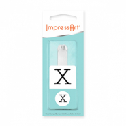 ImpressArt punzoni alfabeto 10 mm Monogram X maiuscolo argento