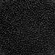 Rocailles Miyuki 15/0 Opaque black 15-401