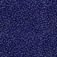 Rocailles Miyuki 15/0 Duracoat opaque dyed dark navy blue 15-4494