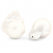 BQ Perle di acqua dolce di alta lucentezza goccia bianco naturale