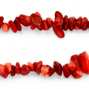 Perline in pietra naturale chips rosso siam