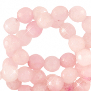 Perline in pietra naturale Quarzo sfaccettata 8mm rosa fiore-rivestimento AB opale