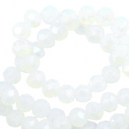 Perline sfaccettate 4x3 mm rondella brillante cristallo-effetto perlato