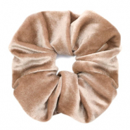 Elastici per capelli velluto marrone chiaro