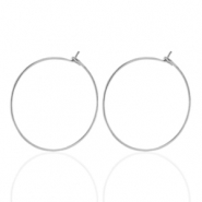 Orecchini in acciaio inossidabile 20mm argento
