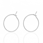 Orecchini in acciaio inossidabile 15mm argento