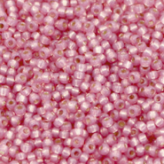 Rocailles Miyuki 11/0 Duracoat silverlined dyed pink 11-4237
