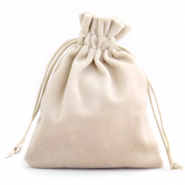 Sacchetto in velluto beige
