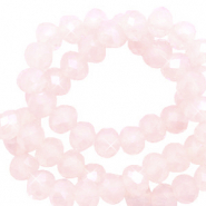 Perline sfaccettate 4x3mm rondella rosa opale delicata-effetto perlato