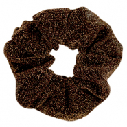Elastici per capelli glitterato marrone oro