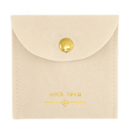Sacchetto per gioielli "with love" beige-oro