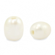 Perle di acqua dolce chicco di riso 11x9mm bianco naturale