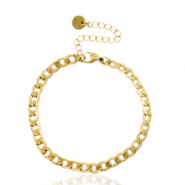 Bracciali in acciaio inossidabile maglia oro