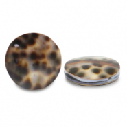 Perline di conchiglia 20mm marrone