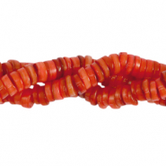 Perline di conchiglia 7mm rondella rosso corallo