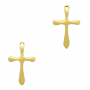 Ciondoli in acciaio inossidabile croce oro