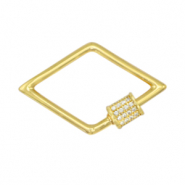Chiusura con zirconia rombo oro