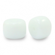 Perline di vetro rondelle 8mm bianco