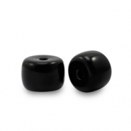 Perline di vetro rondelle 6mm nero