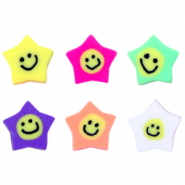 Perline di polimero stella smiley multicolore
