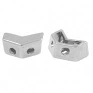 Perline di metallo DQ duo beads freccia argento antico (privo di nichel)