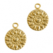 Ciondoli in acciaio inossidabile fiore oro