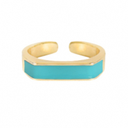 Anelli must-have smalto blu-oro