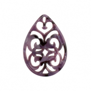 Pendenti in resina barocco goccia viola