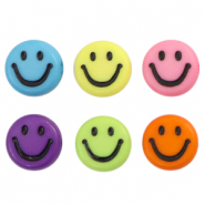 Perline alfabeto in acrilico smiley multicolore