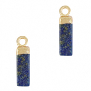 Ciondoli in pietra naturale tubo zaffiro blue-oro
