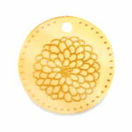 Ciondoli Plexx 20mm Fiore di nascita Novembre-Crisante oro