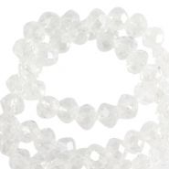 Perline sfaccettate 4x3mm rondella cristallo-effetto perlato