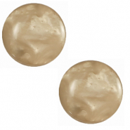 Cabochon Polaris Elements 12 mm classico Mosso lucido marrone nebbia del deserto
