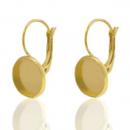 Componenti in acciaio inossidabile orecchini per cabochon 12 mm oro