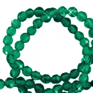 Perline in pietra naturale sfaccettate effetto 3mm verde-effetto perlato