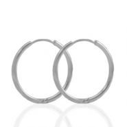 Orecchini in acciaio inossidabile a cercio 19mm argento