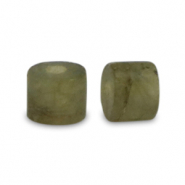Perline di pietra naturale Quarzo a dischetto 3x2mm verde muschio