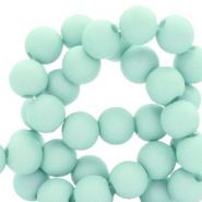Perline in acrilico 6 mm opaca blu turchese delicato