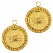 Ciondoli in acciaio inossidabile sole oro