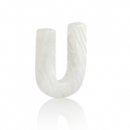 Pendenti di conchiglia prodotti speciali lettera U bianco (colore naturale)